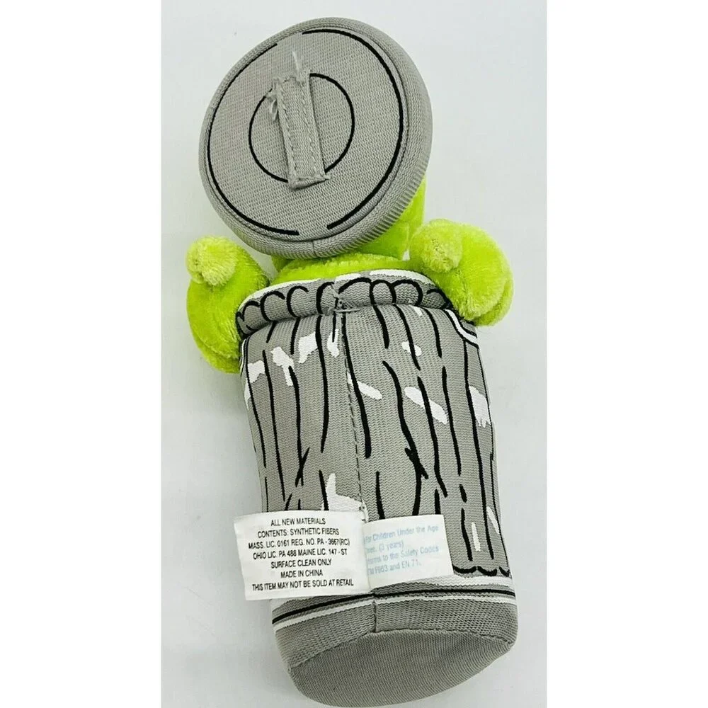 Sesame Street‎ Muppet Oscar The Grouch Plush In Garbage Can 7 inch Nanco